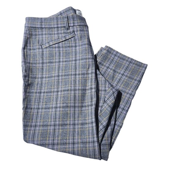 Gap Pants Women’s 16 Gray Black Plaid Signature Skinny Ankle Stretch Flat Front - Picture 3 of 8